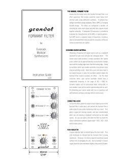 Grendel Formant Filter