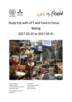 Study trip with LIFT and Food in Focus Beijing 2017-03-25 to