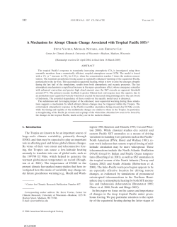 A Mechanism for Abrupt Climate Change Associated with Tropical