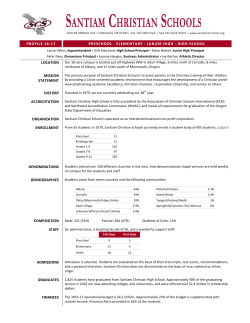 School Profile - Santiam Christian School