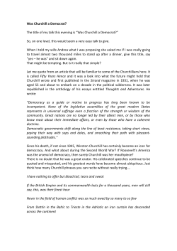 Was Churchill a Democrat