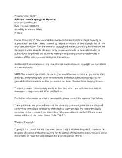 Use of Copyrighted Material