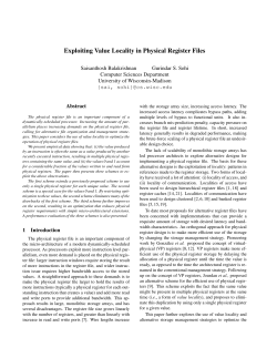 Exploiting Value Locality in Physical Register Files