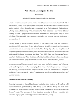 Non-Situated Learning and the Arts