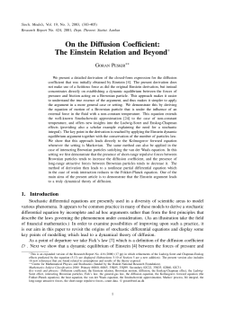 The Einstein Relation and Beyond
