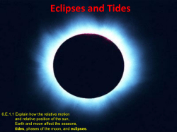 Eclipses and Tides