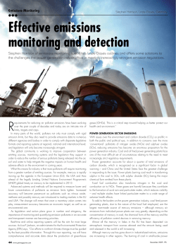 Effective emissions monitoring and detection