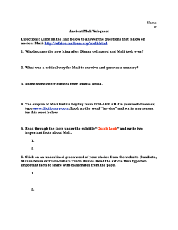 Mali Webquest 2