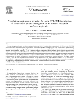 Phosphate adsorption onto hematite: An in situ ATR