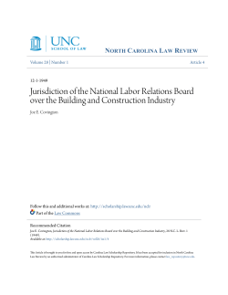 Jurisdiction of the National Labor Relations Board over the Building