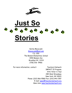 Just So Stories - Teachers Network