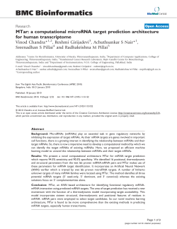 MTar: a computational microRNA target prediction architecture for
