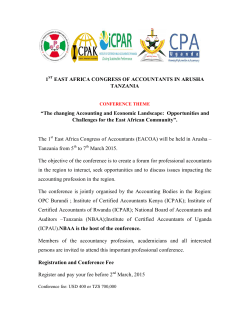 1 EAST AFRICA CONGRESS OF ACCOUNTANTS IN