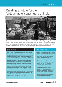 Creating a future for the `untouchable` scavengers of