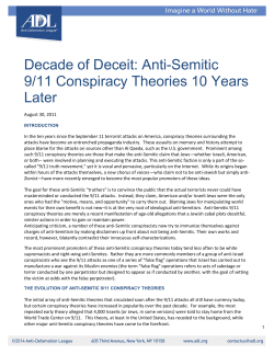 Decade of Deceit: Anti-Semitic 9/11 Conspiracy Theories 10 Years