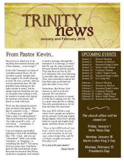 From Pastor Kevin... - Trinity Baptist Church