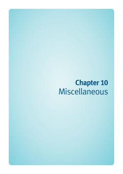 Chapter 10 Miscellaneous
