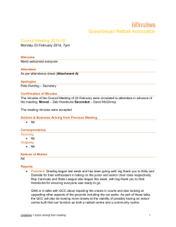 March 2015 - Queanbeyan Netball Association