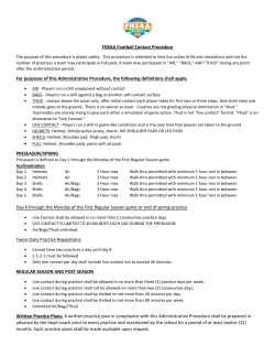 FHSAA Football Contact Procedure For purposes of this