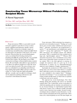 Constructing Tissue Microarrays Without Prefabricating Recipient