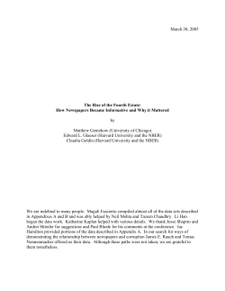 The Rise of the Fourth Estate: How Newspapers Became