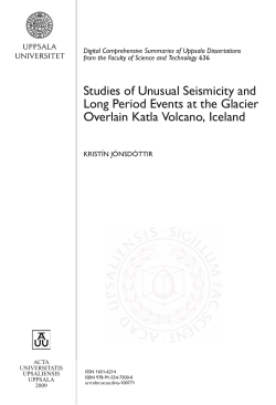 Studies of Unusual Seismicity and Long Period Events at the Glacier