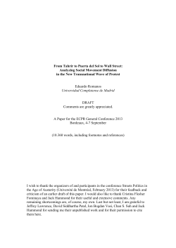 From Tahrir to Puerta del Sol to Wall Street