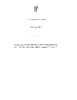 CONSOLIDATED CONTRIBUTIONS AND INSURABILITY