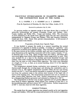 POLYCYCLIC HYDROCARBONS IN CIGARETTE