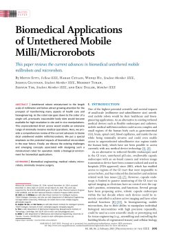 [S9] “Biomedical Applications of Untethered Mobile Milli/Microrobots,”