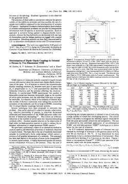 Determination of Dipole-Dipole Couplings in