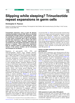 Slipping while sleeping? Trinucleotide repeat