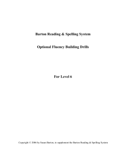 For Level 6 - Barton Reading