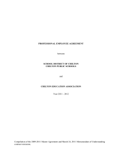 2011-2012 Master Agreement