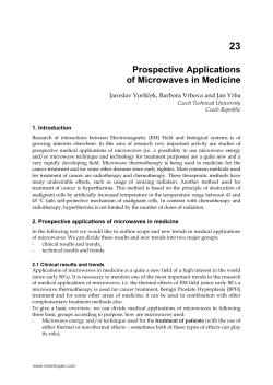 Prospective Applications of Microwaves in Medicine