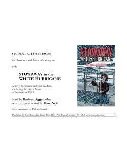 STOWAWAY in the WHITE HURRICANE