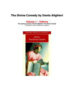 The Divine Comedy by Dante Alighieri Volume 1