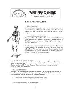 How to Make an Outline - Los Angeles Valley College