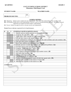 TEACHER NAME - East Lycoming School District