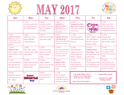 Early Literacy Calendar - Cleveland Public Library