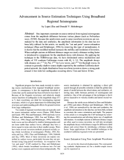 Advancement in Source Estimation Techniques Using Broadband