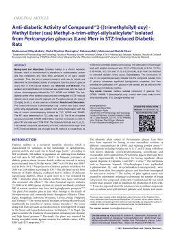 Anti-diabetic activity of compound - Journal of Basic and Clinical