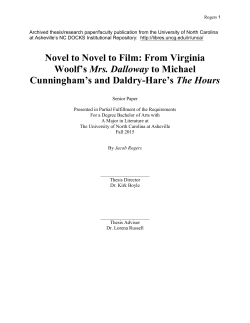 Novel to Novel to Film: From Virginia Woolf`s Mrs