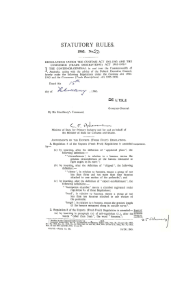 statutory rules. - Federal Register of Legislation