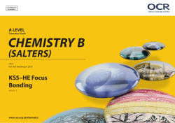 OCR A Level Chemistry B (Salters) Transition Guide (Bonding)