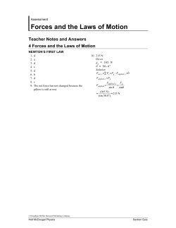 Forces and the Laws of Motion