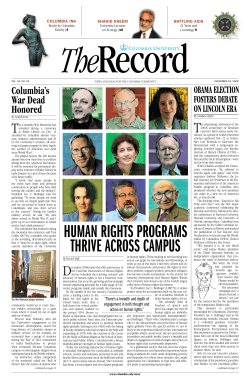 Human RigHts PRogRams tHRive acRoss camPus