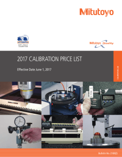 Calibration Price List