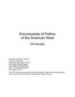 Oil Industry - Purdue e-Pubs