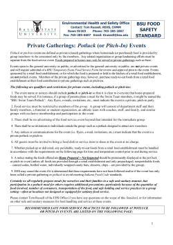 Potluck (or Pitch-In) Events